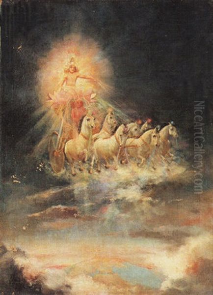 Surya Oil Painting by Archibald Herman Muller