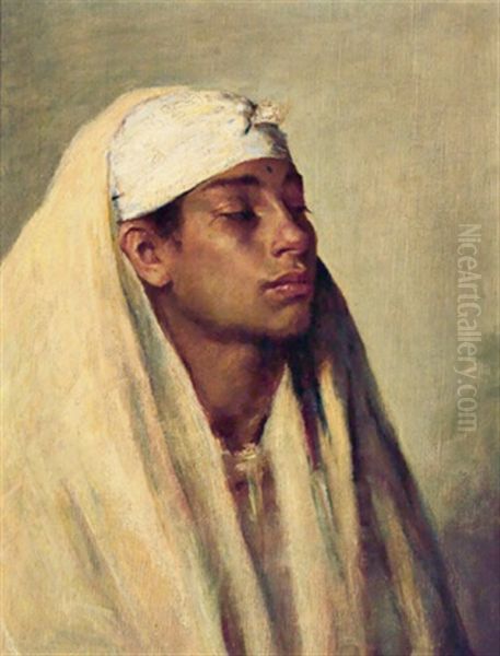 Portrait Eines Orientalen Oil Painting by Carl Leopold Mueller