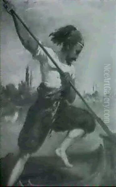 The Egyptian Boatman Oil Painting by William James Mueller