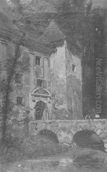 Warrer Schloss, Schlesien Oil Painting by Georg Mueller-Breslau