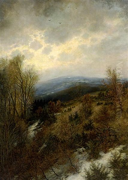 Blick In Eine Weite Herbstlandschaft Oil Painting by Paul Muller-Callnberg