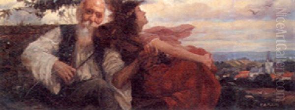 A Musical Evening In Wachau, Austria Oil Painting by Victor Mueller-Garanta