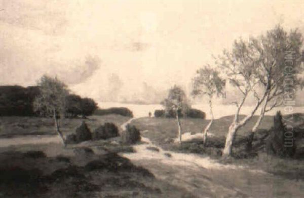 Sonniger Herbsttag In Der Heide Oil Painting by Paul Mueller-Kaempff