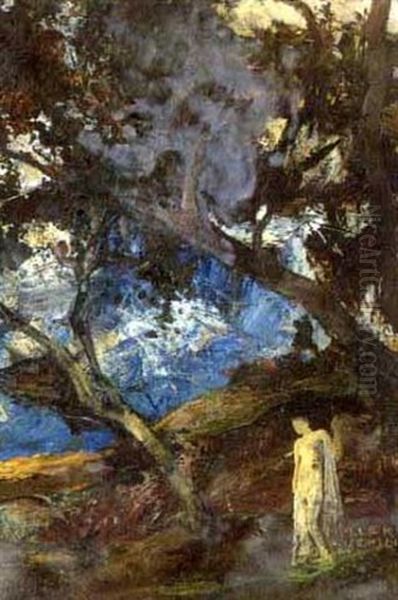 Largo Oil Painting by Anton Mueller-Wischin