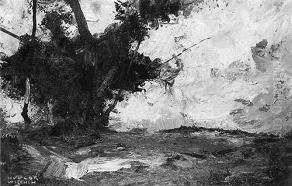 Baumlandschaft Oil Painting by Anton Mueller-Wischin