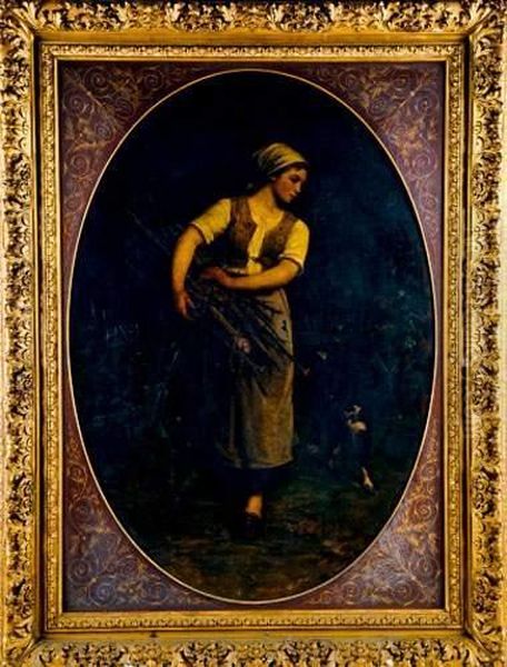 Jeunne Femme Aux Fagots Oil Painting by Pierre Billet