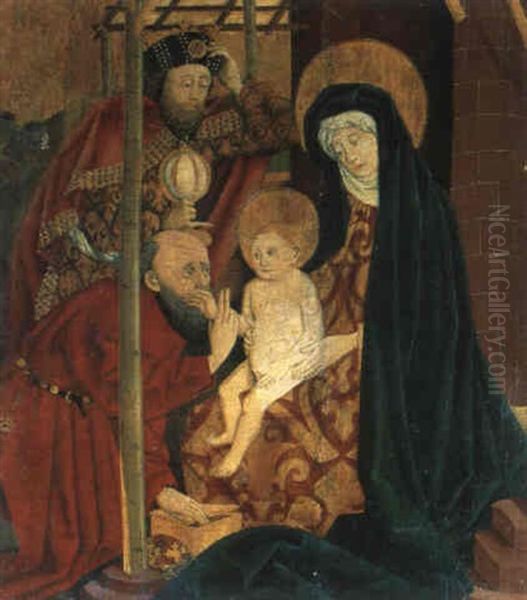 Die Anbetung Der Koenige Oil Painting by Hans Multscher