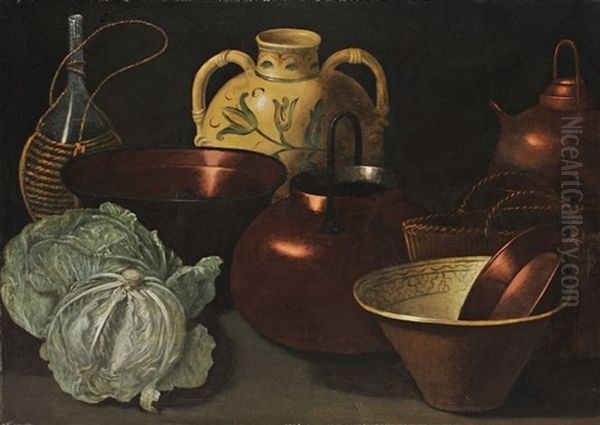 A Pair Of Still-lifes Oil Painting by Cristoforo Munari