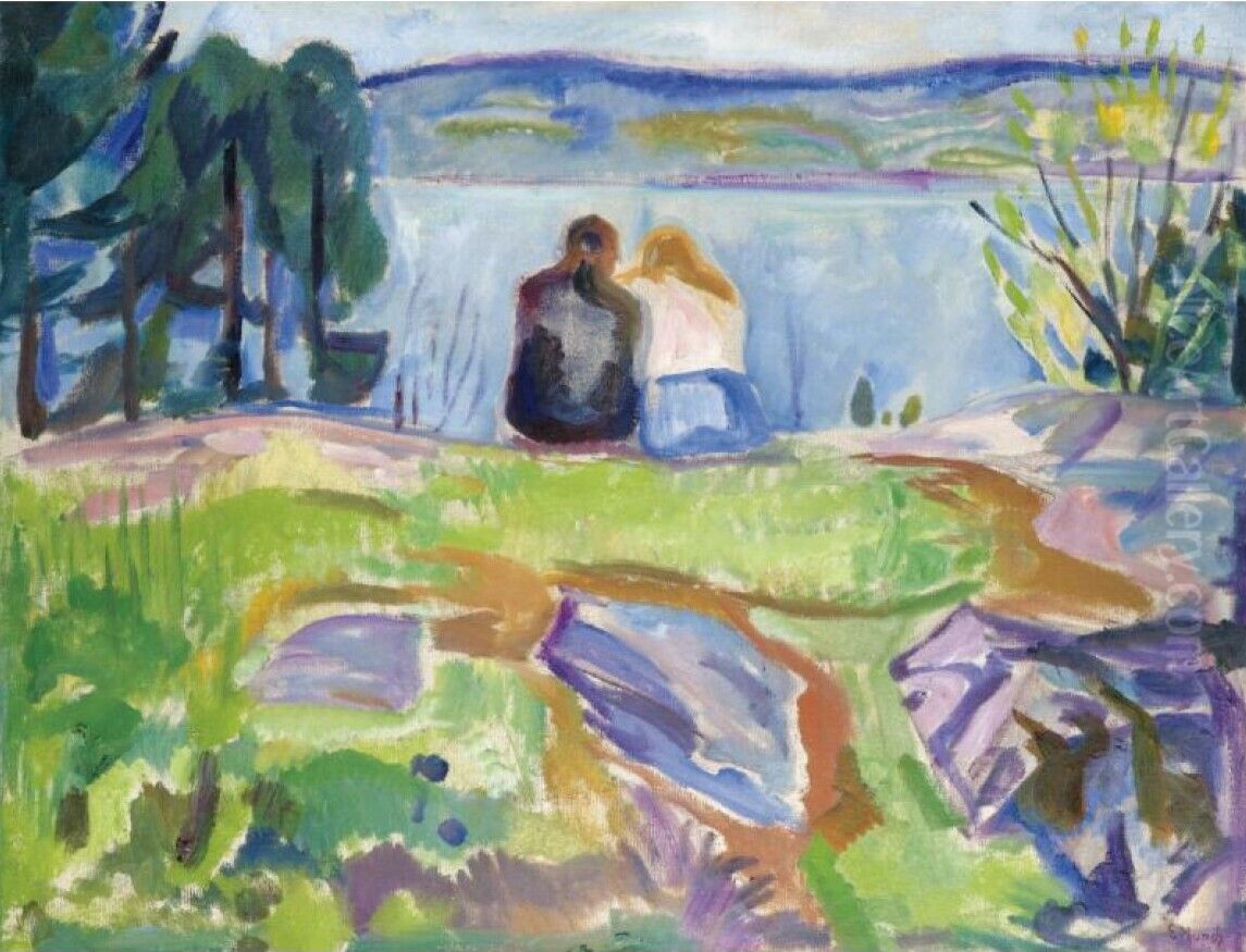 Springtime Oil Painting by Edvard Munch