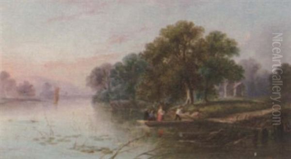 The Ferry Oil Painting by John Mundell