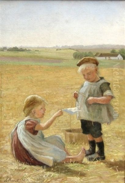 Legende Born Pa Stubmark Oil Painting by Emilie Mundt