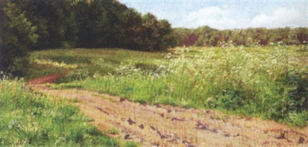 Vej Til Mosen Ved Kokkedal Oil Painting by Emilie Mundt