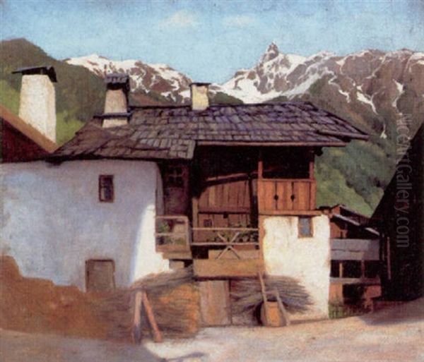 Parti Fra En Landsby I Bjergene Oil Painting by Emilie Mundt