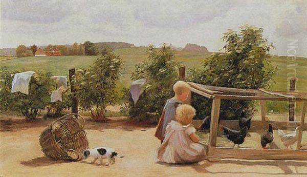 Feeding Time Oil Painting by Emilie Mundt