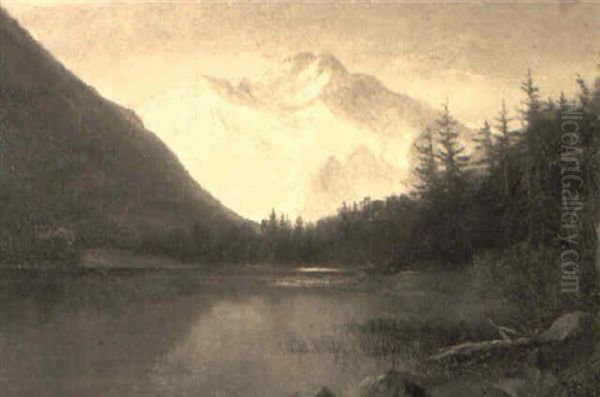 In The Rockies Oil Painting by Gilbert Davis Munger