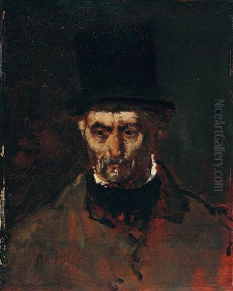 The Pawnbroker's Shop Oil Painting by Mihaly Munkacsy