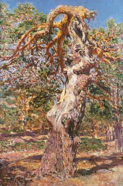 Arbol Oil Painting by Antonio Munoz Degrain