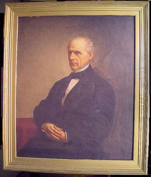 Portrait Of Isaac Adams, First Cousin Thrice Removed Of Johnadams Oil Painting by Edwin Billings