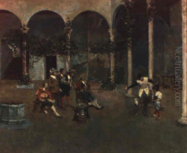 El Pequeno Soldado Oil Painting by Domingo Munoz y Cuesta