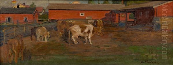 From The Farm Oil Painting by Ali Munsterhjelm