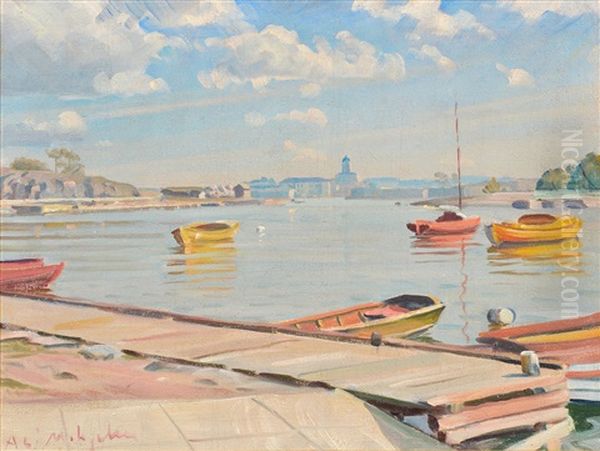 View From Helsinki Oil Painting by Ali Munsterhjelm