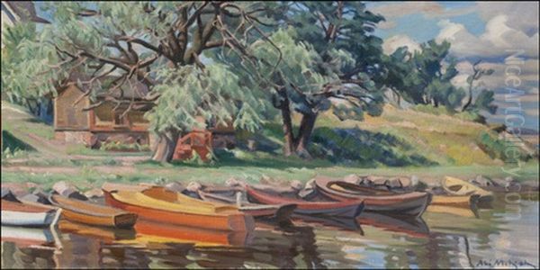 Aurinkoinen Kesapaiva Oil Painting by Ali Munsterhjelm