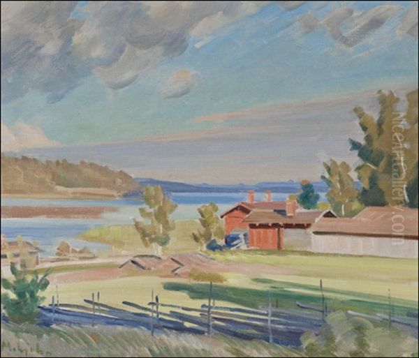 Saaristomaisema Oil Painting by Ali Munsterhjelm