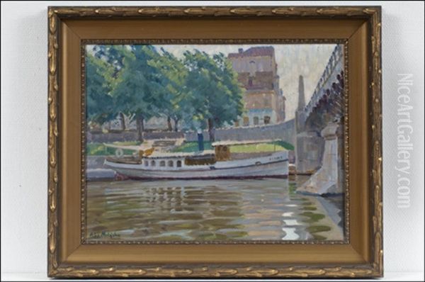 Aurajoelta Oil Painting by Ali Munsterhjelm