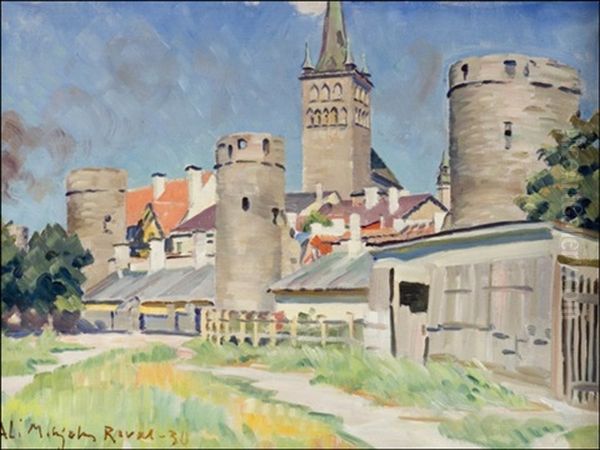 Nakyma Tallinnasta Oil Painting by Ali Munsterhjelm