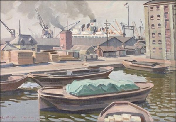 Lontoon Satama Oil Painting by Ali Munsterhjelm