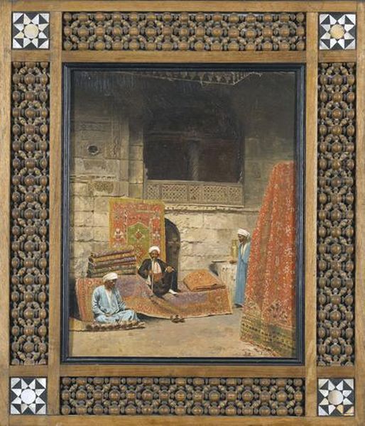 Arabische Teppichhandler Oil Painting by Voitler Billney