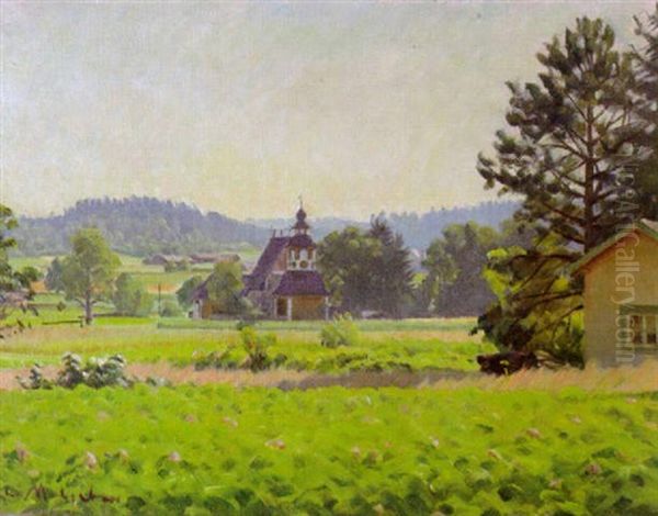 Maisema Tuuloksesta Oil Painting by Ali Munsterhjelm