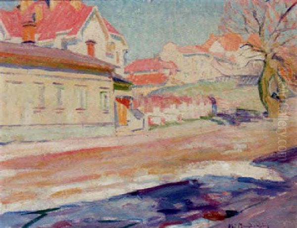 Finsk Landskab Oil Painting by Ali Munsterhjelm