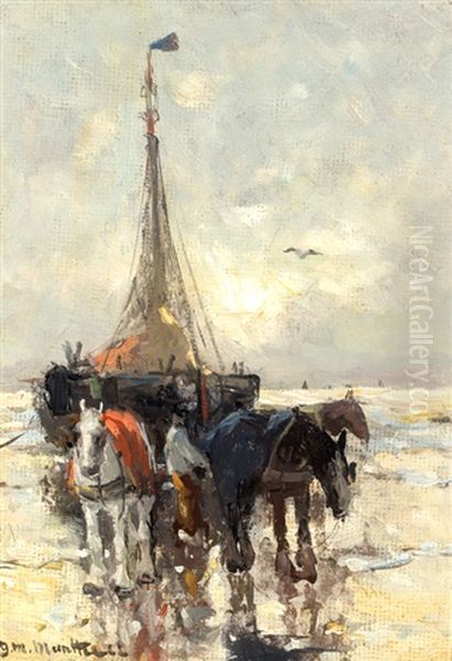 Bomschuit Op Het Strand Oil Painting by Gerhard Arij Ludwig Morgenstje Munthe