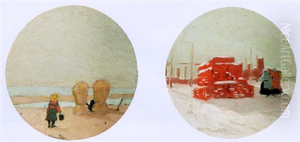 A Summer Landscape Oil Painting by Gerhard Arij Ludwig Morgenstje Munthe