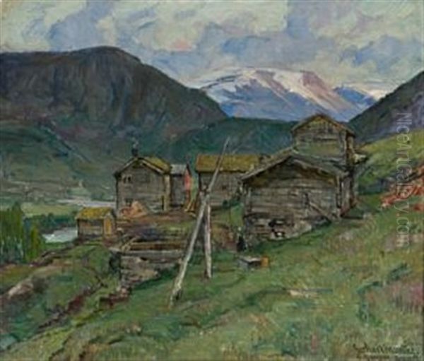 Gaupar Boverd Oil Painting by Gerhard Munthe