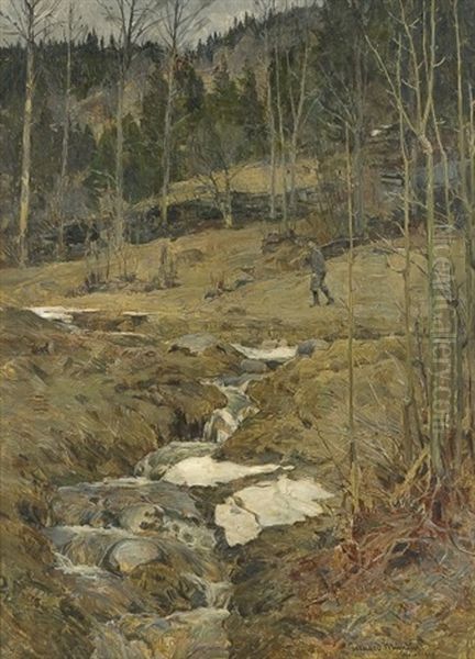 Var I Skogen Oil Painting by Gerhard Munthe