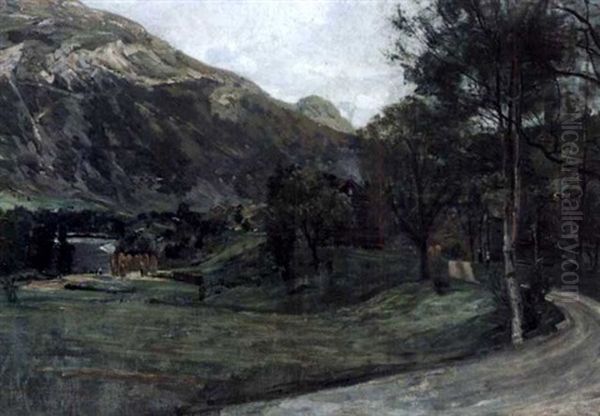 Forde I Sondfjord Oil Painting by Gerhard Munthe