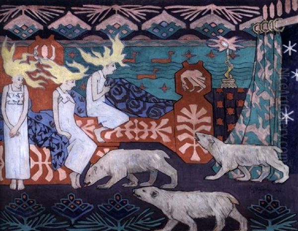 Frierne Oil Painting by Gerhard Munthe