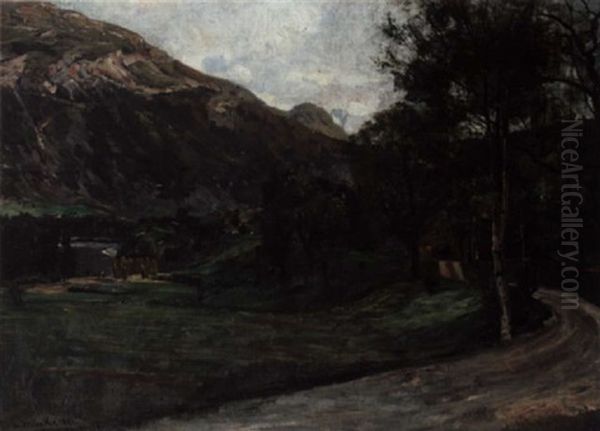 Forde I Sondfjord Oil Painting by Gerhard Munthe