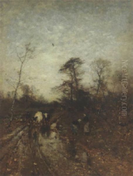 En Hostdag Oil Painting by Ludwig Munthe