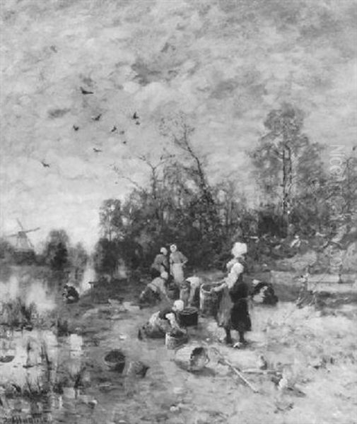 Bei Der Kartoffelernte Oil Painting by Ludwig Munthe
