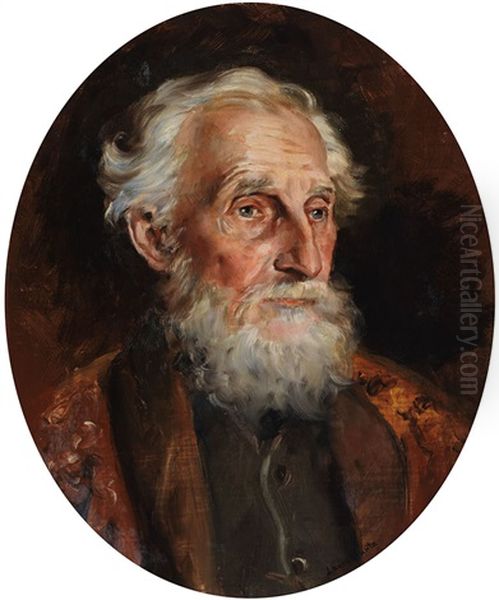 Portrait Of Nicholas Davis Oil Painting by Laura Adeline Muntz-Lyall