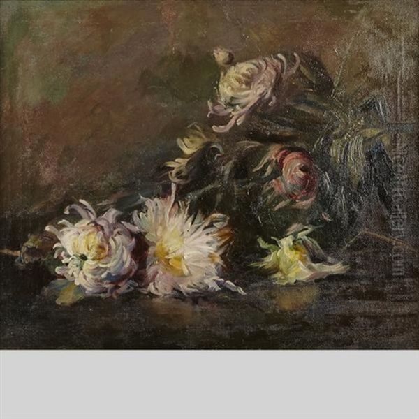 Still Life With Flowers Oil Painting by Laura Adeline Muntz-Lyall