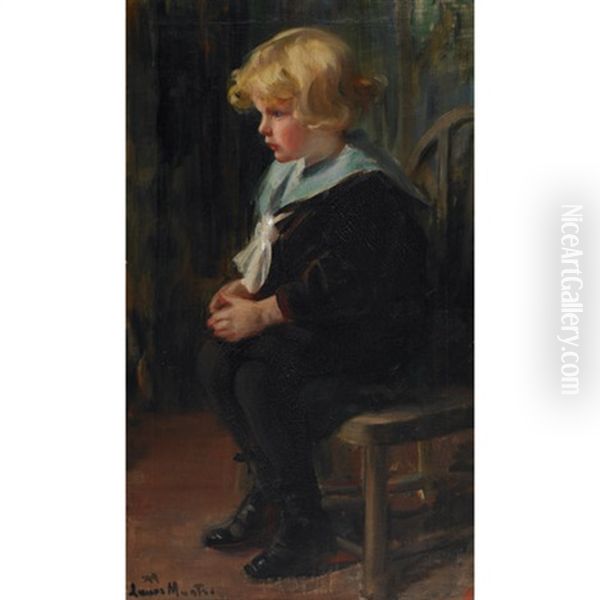 Portrait Of Leighton Elliott Oil Painting by Laura Adeline Muntz-Lyall