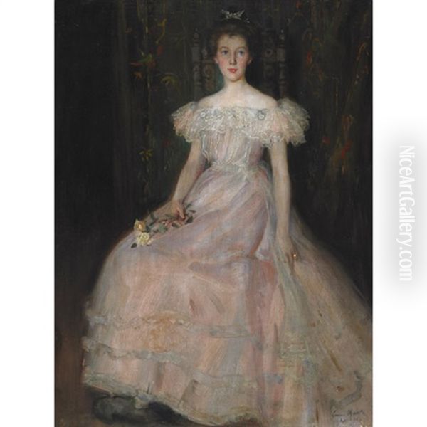 Portrait Of Emily Elliott Oil Painting by Laura Adeline Muntz-Lyall