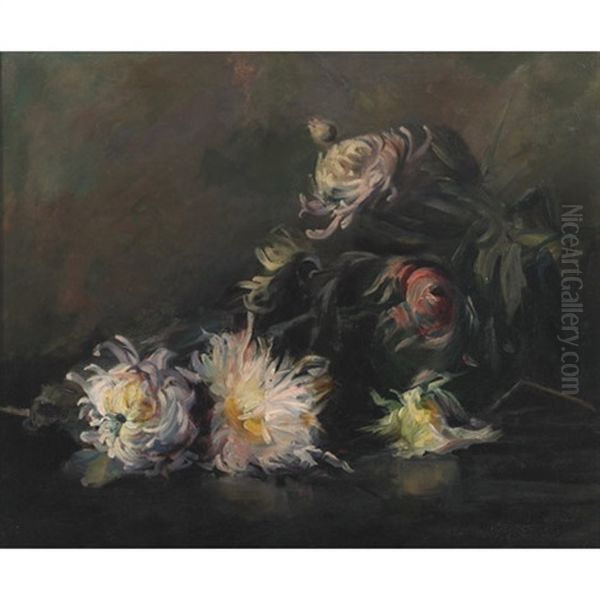 Floral Still Life Oil Painting by Laura Adeline Muntz-Lyall