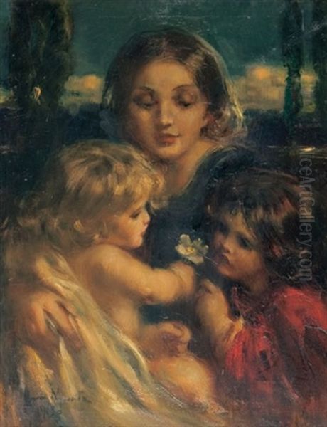 The Flower Oil Painting by Laura Adeline Muntz-Lyall