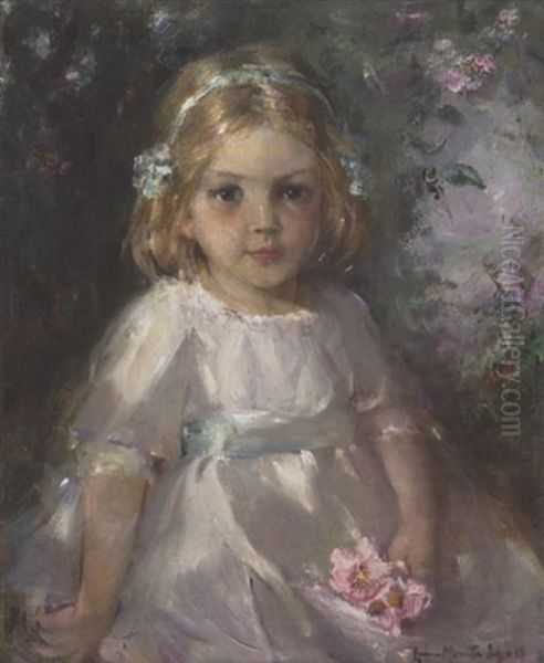 Portrait Of Margo Breckenridge Oil Painting by Laura Adeline Muntz-Lyall