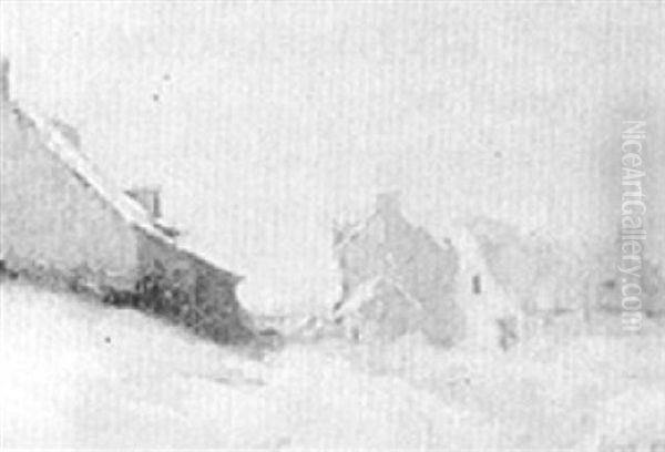 Winter Landscape Oil Painting by Laura Adeline Muntz-Lyall